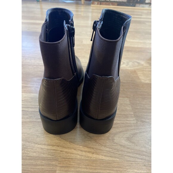 Style & Co Womens Edwinaa Gore Ankle Booties Chocolate Smooth 6M NIB - Picture 14 of 16
